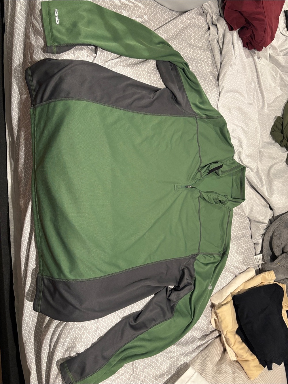 Men's Green Quarter-Zip Performance Jacket